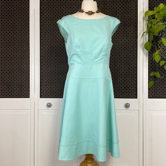 Maggy London Mint Green A-Line Sleeveless Classy Vintage Style Dress Size 10 - Picture 1 of 13